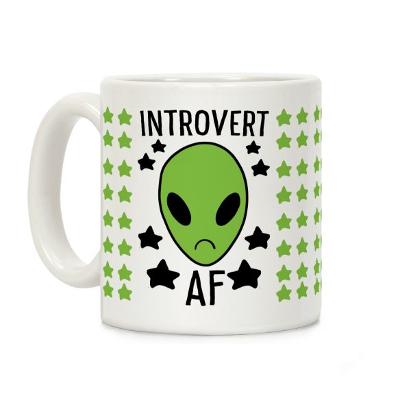 Introvert AF - Alien Coffee Mug Introvert AF - Alien Coffee Mug