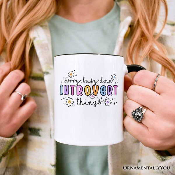 Introvert Things Mental Health Personalized Mug, Cute Spring Gift with Custom Name Introvert Things Mental Health Personalized Mug, Cute Spring Gift with Custom Name