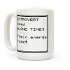 Introvert Used Alone Time Coffee Mug Introvert Used Alone Time Coffee Mug