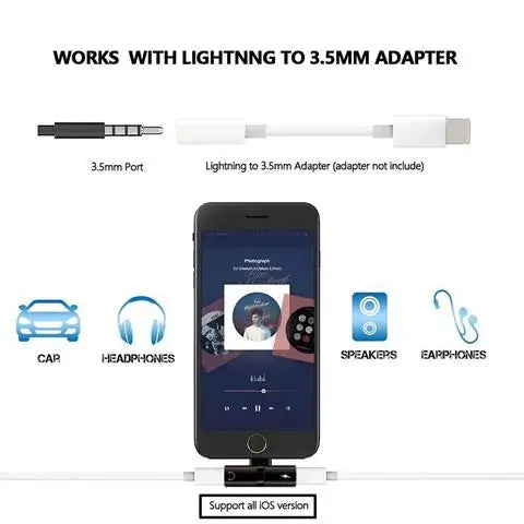 IPhone Charge and Audio Adaptor IPhone Charge and Audio Adaptor