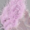 Iridescent Sequin One Shoulder Feather Trim Party Midi Dress - Lilac Iridescent Sequin One Shoulder Feather Trim Party Midi Dress - Lilac