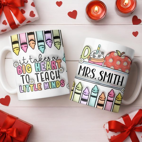 It Takes A Big Heart To Teach Little Minds Mug Design - Personalized Custom Coffee Mug - TEACH066_MG It Takes A Big Heart To Teach Little Minds Mug Design - Personalized Custom Coffee Mug - TEACH066_MG