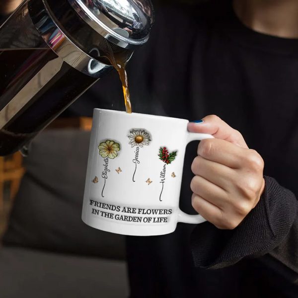 It Takes A Long Time To Grow An Old Friend Birth Flowers - 3D Inflated Effect Printed Mug, Personalized White Edge-to-Edge Mug It Takes A Long Time To Grow An Old Friend Birth Flowers - 3D Inflated Effect Printed Mug, Personalized White Edge-to-Edge Mug