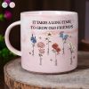 It Takes A Long Time To Grow Old Friends Birth Flowers - Personalized Marble Mug It Takes A Long Time To Grow Old Friends Birth Flowers - Personalized Marble Mug