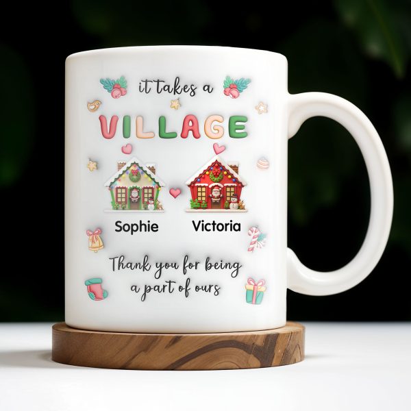 It Takes A Village Thank You For Being Part Of Ours - Personalized Custom Coffee Mug - XMAS041_MG It Takes A Village Thank You For Being Part Of Ours - Personalized Custom Coffee Mug - XMAS041_MG