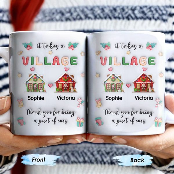 It Takes A Village Thank You For Being Part Of Ours - Personalized Custom Coffee Mug - XMAS041_MG It Takes A Village Thank You For Being Part Of Ours - Personalized Custom Coffee Mug - XMAS041_MG