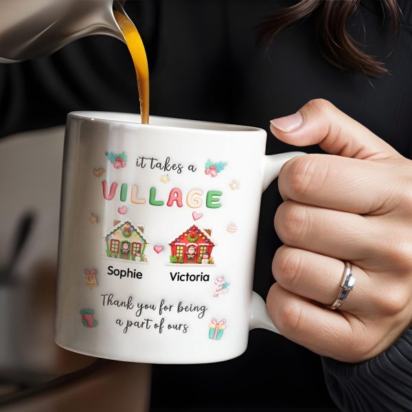It Takes A Village Thank You For Being Part Of Ours - Personalized Custom Coffee Mug - XMAS041_MG It Takes A Village Thank You For Being Part Of Ours - Personalized Custom Coffee Mug - XMAS041_MG