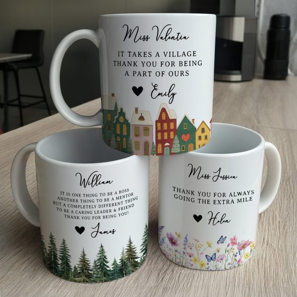 It Takes A Village Thank You Gift For Teacher Appreciation, Coworkers, Boss, Team - Personalized Mug It Takes A Village Thank You Gift For Teacher Appreciation, Coworkers, Boss, Team - Personalized Mug