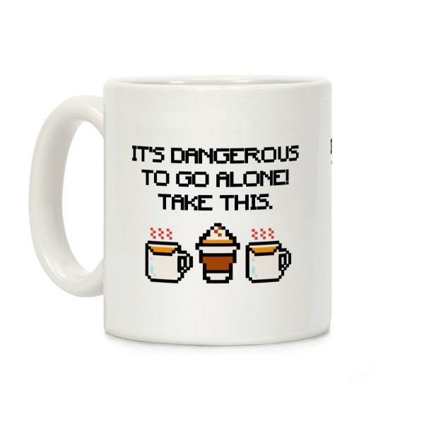 It's Dangerous To Go Alone Take This Pumpkin Parody Coffee Mug It's Dangerous To Go Alone Take This Pumpkin Parody Coffee Mug