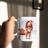 It's Either Serial Killer Documentaries Or Christmas Movies I Either Sleighin' Or Slayin', Black Night Girl White Mug