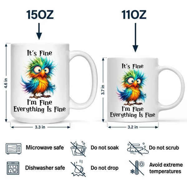 It's Fine I'm Fine Everything Is Fine - Personalized Mug It's Fine I'm Fine Everything Is Fine - Personalized Mug