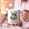 It's Fine I'm Fine Fire Cat Personalized Mug, Sarcastic Gift With Custom Name It's Fine I'm Fine Fire Cat Personalized Mug, Sarcastic Gift With Custom Name