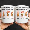 It's Fine, We're Fine, Everything Is Fine With Roosters - Personalized Custom Coffee Mug - COL106_MG It's Fine, We're Fine, Everything Is Fine With Roosters - Personalized Custom Coffee Mug - COL106_MG