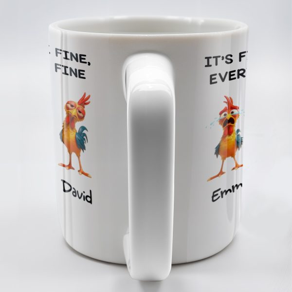 It's Fine, We're Fine, Everything Is Fine With Roosters - Personalized Custom Coffee Mug - COL106_MG It's Fine, We're Fine, Everything Is Fine With Roosters - Personalized Custom Coffee Mug - COL106_MG