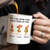 It's Fine, We're Fine, Everything Is Fine With Roosters - Personalized Custom Coffee Mug - COL106_MG It's Fine, We're Fine, Everything Is Fine With Roosters - Personalized Custom Coffee Mug - COL106_MG