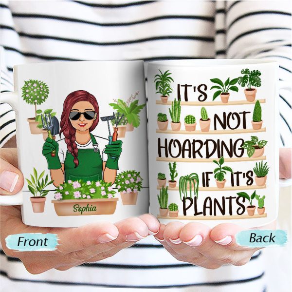 It's Not Hoarding If It's Plants Gardening - Personalized Custom White Edge-to-Edge Mug It's Not Hoarding If It's Plants Gardening - Personalized Custom White Edge-to-Edge Mug