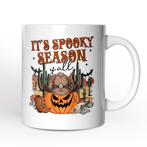It's Spooky Season Y'all Personalized Mug, Funny Western Halloween Gift with Custom Name It's Spooky Season Y'all Personalized Mug, Funny Western Halloween Gift with Custom Name