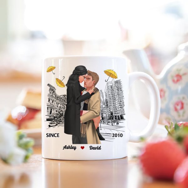 It's the story that got us here , Personalized White Mug for Couples