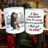 It's the story that got us here , Personalized White Mug for Couples