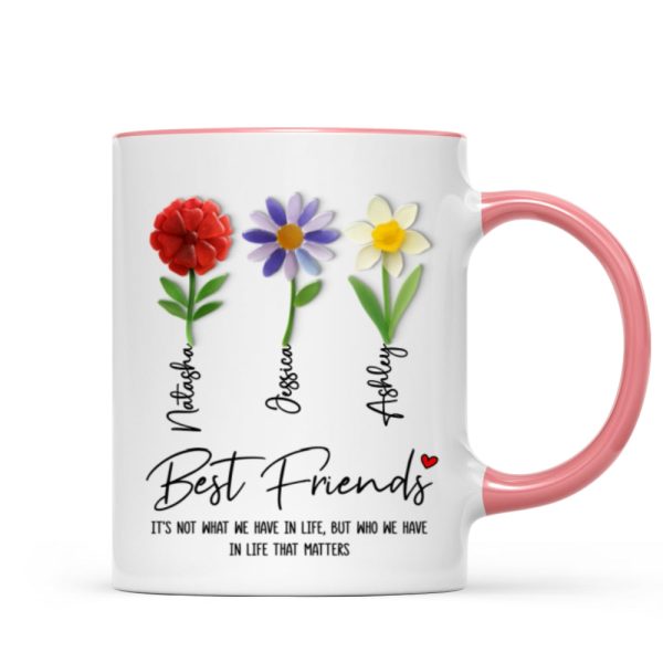 It's Who We Have in Life that Matters, Custom Birth Month Flower - Personalized Mug - Christmas Gift for Best Friends It's Who We Have in Life that Matters, Custom Birth Month Flower - Personalized Mug - Christmas Gift for Best Friends