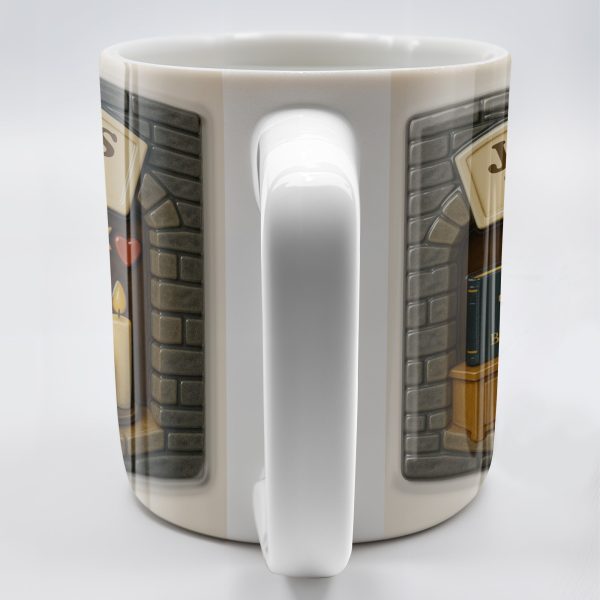 Jesus's Space, Candles, Bible, And Cross Design - Personalized Custom Coffee Mug - FTH047_MG