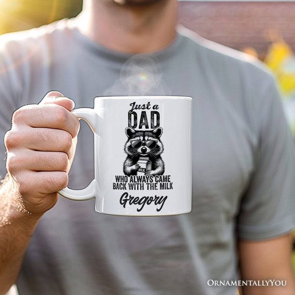 Just a Dad Who Back With Milk Personalized Mug, Funny Dad Gift with Custom Name Just a Dad Who Back With Milk Personalized Mug, Funny Dad Gift with Custom Name