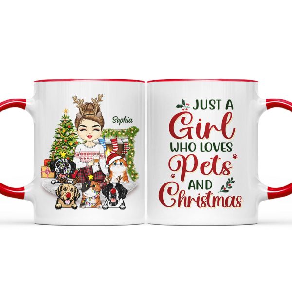 Just A Girl Boy Who Loves Dogs Cats And Christmas - Christmas Gift For Dog Lovers And Cat Lovers - Personalized Custom Accent Mug Just A Girl Boy Who Loves Dogs Cats And Christmas - Christmas Gift For Dog Lovers And Cat Lovers - Personalized Custom Accent Mug