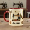 Just A Girl Who Love Sewing - Personalized Accent Mug - Gift For Her, Sewing Lovers NL122 Just A Girl Who Love Sewing - Personalized Accent Mug - Gift For Her, Sewing Lovers NL122