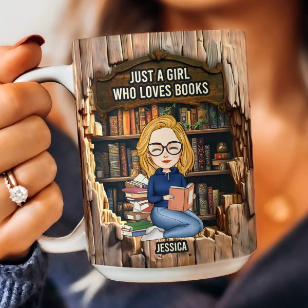 Just A Girl Who Loves Books - Personalized Mug - Gift For Daughter Just A Girl Who Loves Books - Personalized Mug - Gift For Daughter