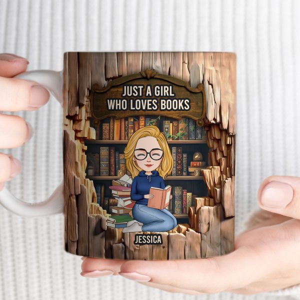 Just A Girl Who Loves Books - Personalized Mug - Gift For Daughter Just A Girl Who Loves Books - Personalized Mug - Gift For Daughter