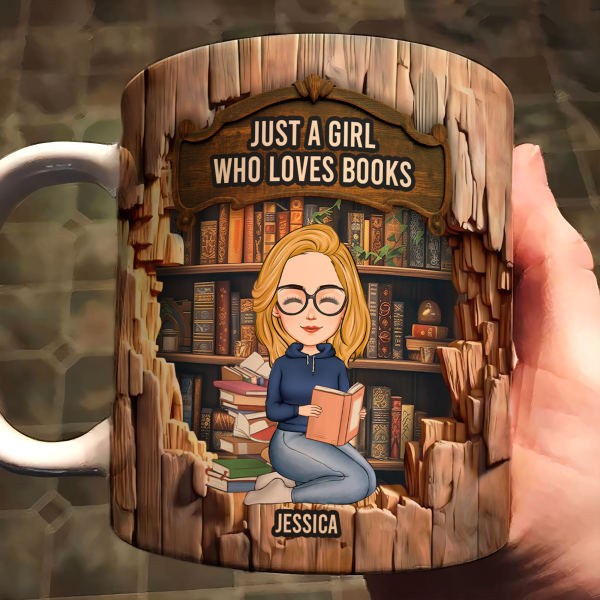 Just A Girl Who Loves Books - Personalized Mug - Gift For Daughter Just A Girl Who Loves Books - Personalized Mug - Gift For Daughter