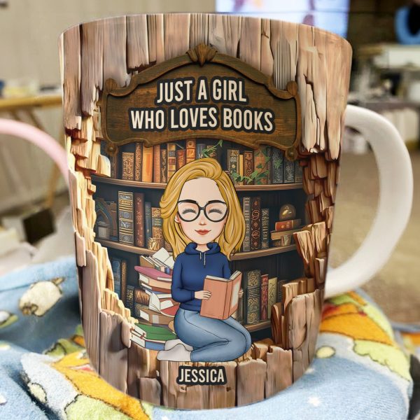 Just A Girl Who Loves Books - Personalized Mug - Gift For Daughter Just A Girl Who Loves Books - Personalized Mug - Gift For Daughter