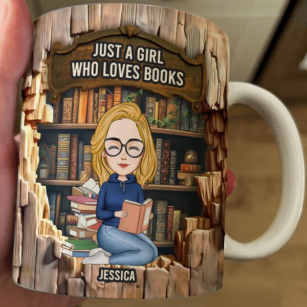 Just A Girl Who Loves Books - Personalized Mug - Gift For Daughter Just A Girl Who Loves Books - Personalized Mug - Gift For Daughter