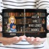 Just A Girl Who Loves Books - Personalized Mug Just A Girl Who Loves Books - Personalized Mug