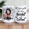 Just A Girl Who Loves Books And Coffee - Personalized Mug Just A Girl Who Loves Books And Coffee - Personalized Mug