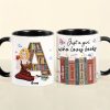 Just A Girl Who Loves Books, Personalize Accent Mug, Gifts For Book Lover Just A Girl Who Loves Books, Personalize Accent Mug, Gifts For Book Lover
