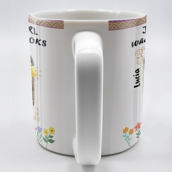 Just A Girl Who Loves Books With Flowers And Happy Sun Design - Personalized Custom Coffee Mug - DTG013_MG Just A Girl Who Loves Books With Flowers And Happy Sun Design - Personalized Custom Coffee Mug - DTG013_MG