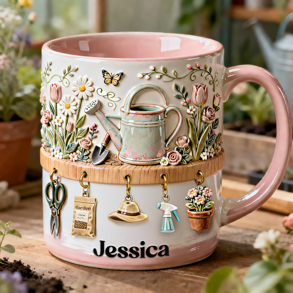 Just A Girl Who Loves Gardening - Personalized Accent Mug - Gifts For Garden Lovers HH01 Just A Girl Who Loves Gardening - Personalized Accent Mug - Gifts For Garden Lovers HH01