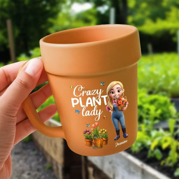 Just A Girl Who Loves Gardening - Personalized Plant Pot Ceramic Mug Just A Girl Who Loves Gardening - Personalized Plant Pot Ceramic Mug