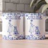 Just A Girl Who Loves Her Dogs Toile De Jouy - Personalized Mug Just A Girl Who Loves Her Dogs Toile De Jouy - Personalized Mug