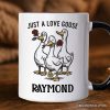 Just a Love Goose Quirky Valentine Personalized Mug, Sarcastic Funny Gift with Custom Name Just a Love Goose Quirky Valentine Personalized Mug, Sarcastic Funny Gift with Custom Name