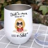 Just A Mom Trying Not To Lose My Shit, Personalized Mug, Gift For Mom, Mother's Day Gift, Chibi Woman With Crossed Arms