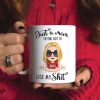 Just A Mom Trying Not To Lose My Shit, Personalized Mug, Gift For Mom, Mother's Day Gift, Chibi Woman With Crossed Arms