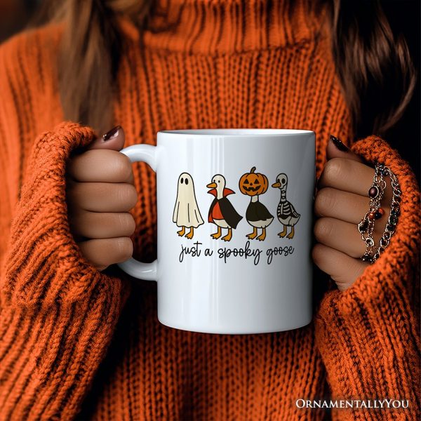 Just a Spooky Goose Personalized Mug, Funny Halloween Costumes Gift with Custom Name Just a Spooky Goose Personalized Mug, Funny Halloween Costumes Gift with Custom Name