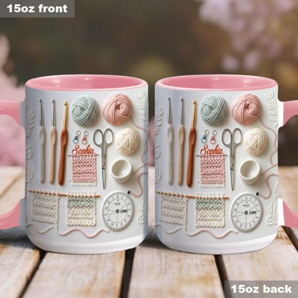Just Love Crocheting - Personalized Accent Mug - Gift For Her HH01 Just Love Crocheting - Personalized Accent Mug - Gift For Her HH01