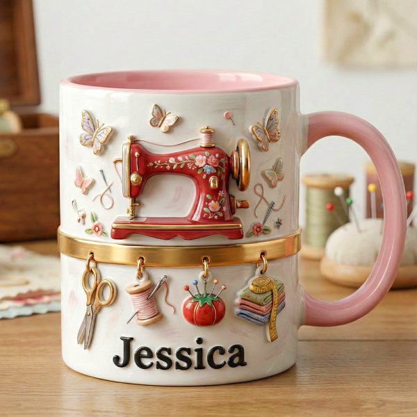 Just Love Sewing - Personalized Accent Mug HH01 Just Love Sewing - Personalized Accent Mug HH01