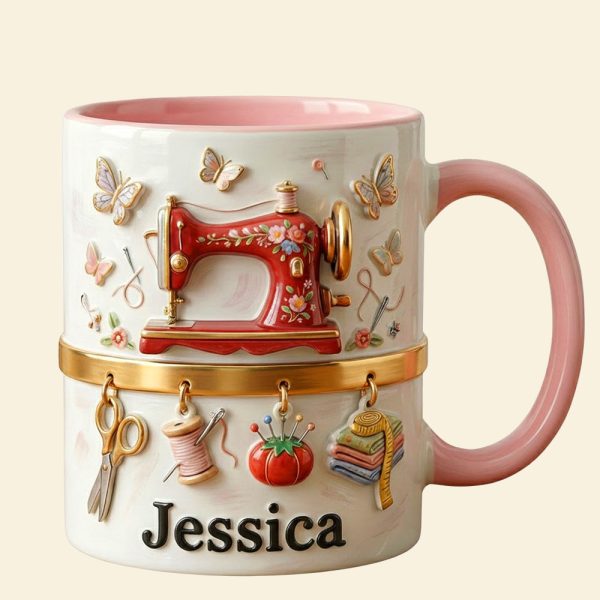 Just Love Sewing - Personalized Accent Mug HH01 Just Love Sewing - Personalized Accent Mug HH01