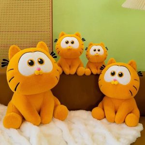 Kawaii Anime Garfield Plush Keychain - Cute Backpack Pendant for Kids
