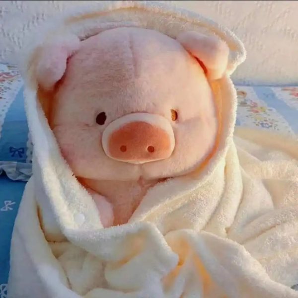 Kawaii Anime Pig Plush Toy - Soft Toast Pillow for Girls' Xmas Gift