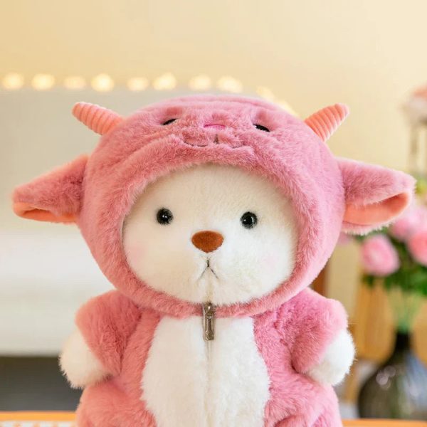 Kawaii Bear Plush Toy – Soft Stuffed Teddy in Suit for Kids and Adults